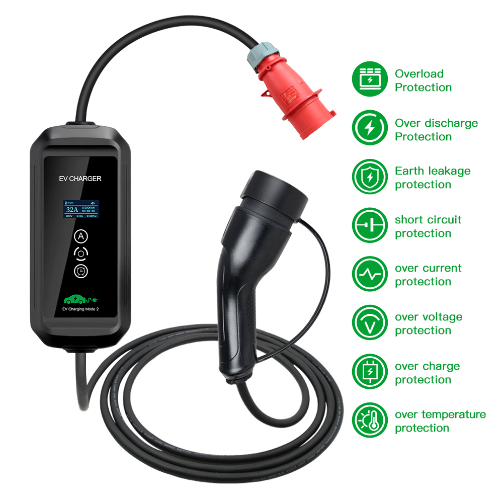 สายชาร์จ EV 22Kw 3เฟสแบบ2หัวชา - Ev Charger Type 2 22Kw 32A 3 Phase บทวิจารณ์และราคา
