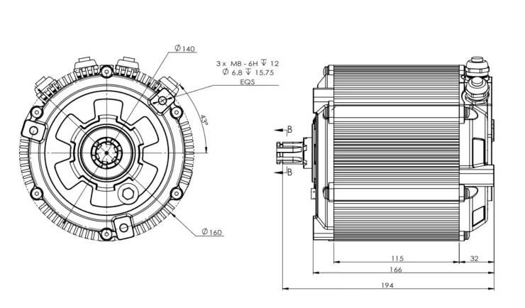 SiAECOSYS D133A-65 5000W 72V ช - Mid Drive Motor Kit 72V 5000W บทวิจารณ์และราคา