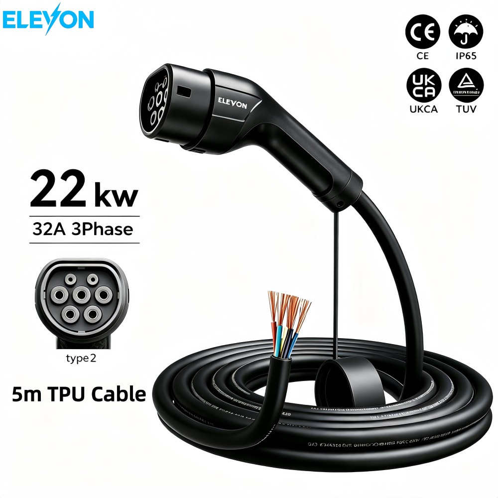 สายชาร์จรถยนต์ ELEVON EV Charg - Ev Charger Type 2 22Kw 32A 3 Phase บทวิจารณ์และราคา