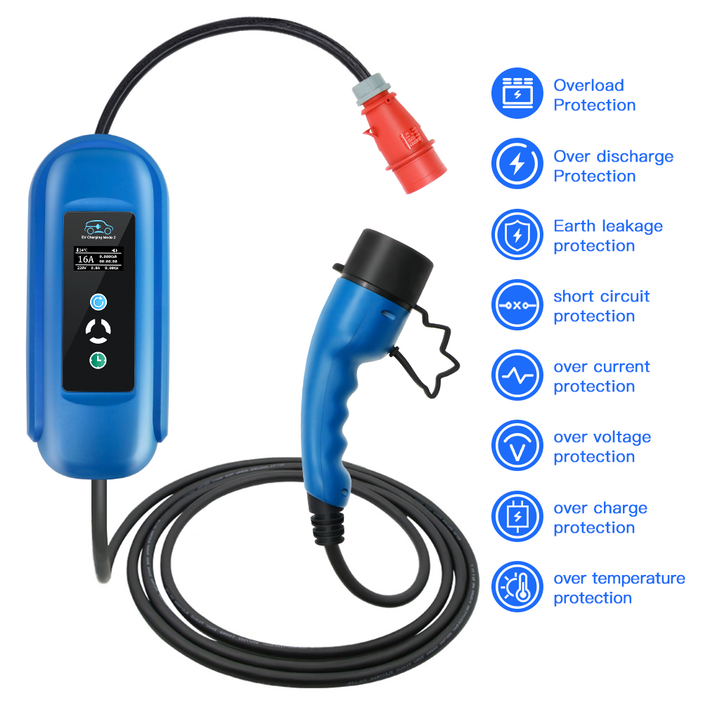 Kolanky ที่ชาร์จ16A 11KW Type  - Type 2 Portable Ev Charger 11Kw Cee บทวิจารณ์และราคา